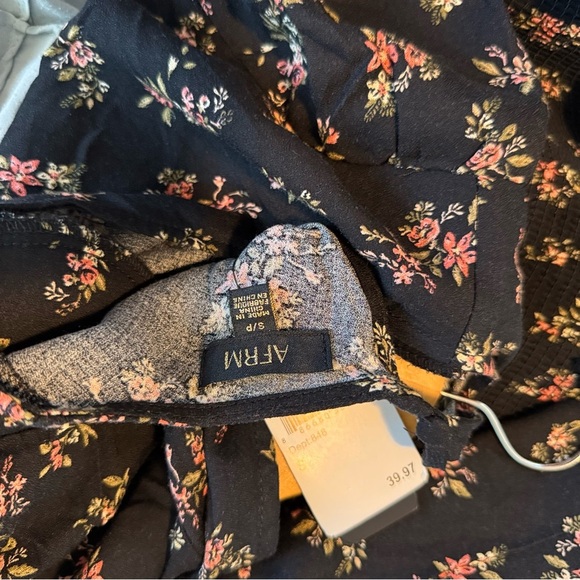 New AFRM Floral Long Sleeve Maxi Dress S - Picture 14 of 16